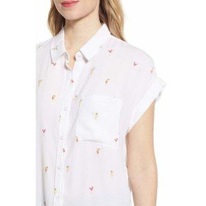 Rails Whitney Cocktail Print Blouse, NWOT